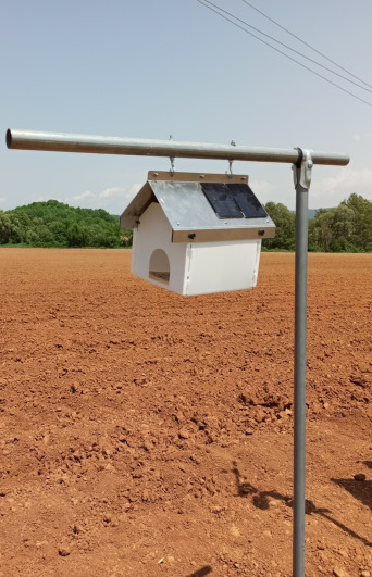 Solar-powered AgroNIT node on bare soil