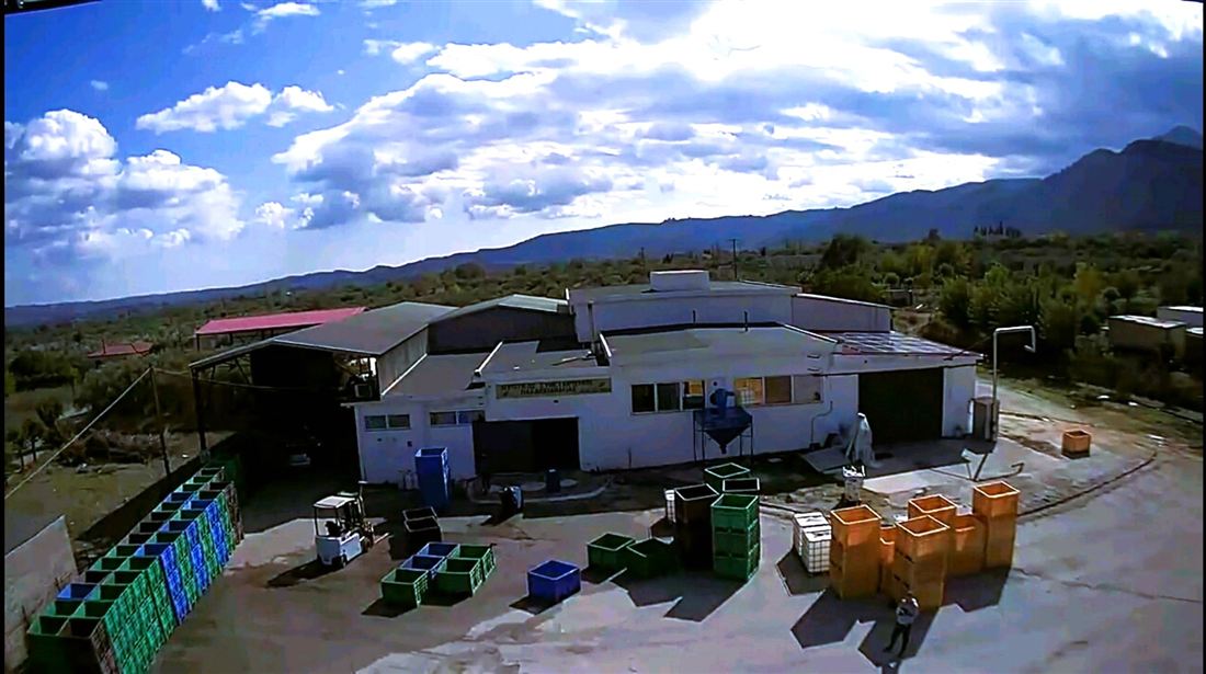 Palaiopanagia olive mill with Taygetos in the background