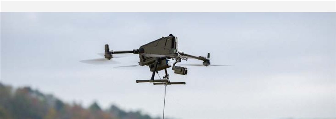 DJI M400 drone flying on the SAFE-T 2 micro-tether