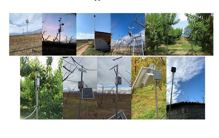 AgroNIT agro-meteorological stations installed in orchards