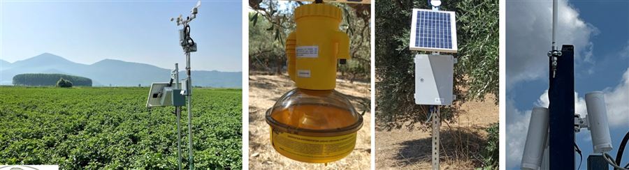 Agro-meteorological station, smart insect trap, agronode and communication node in Laconia