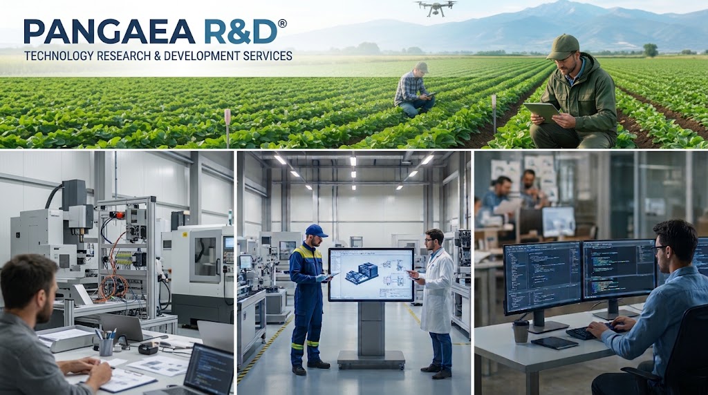 PANGAEA R&D technology research and development services: precision agriculture in the field, engineering in the lab and software development